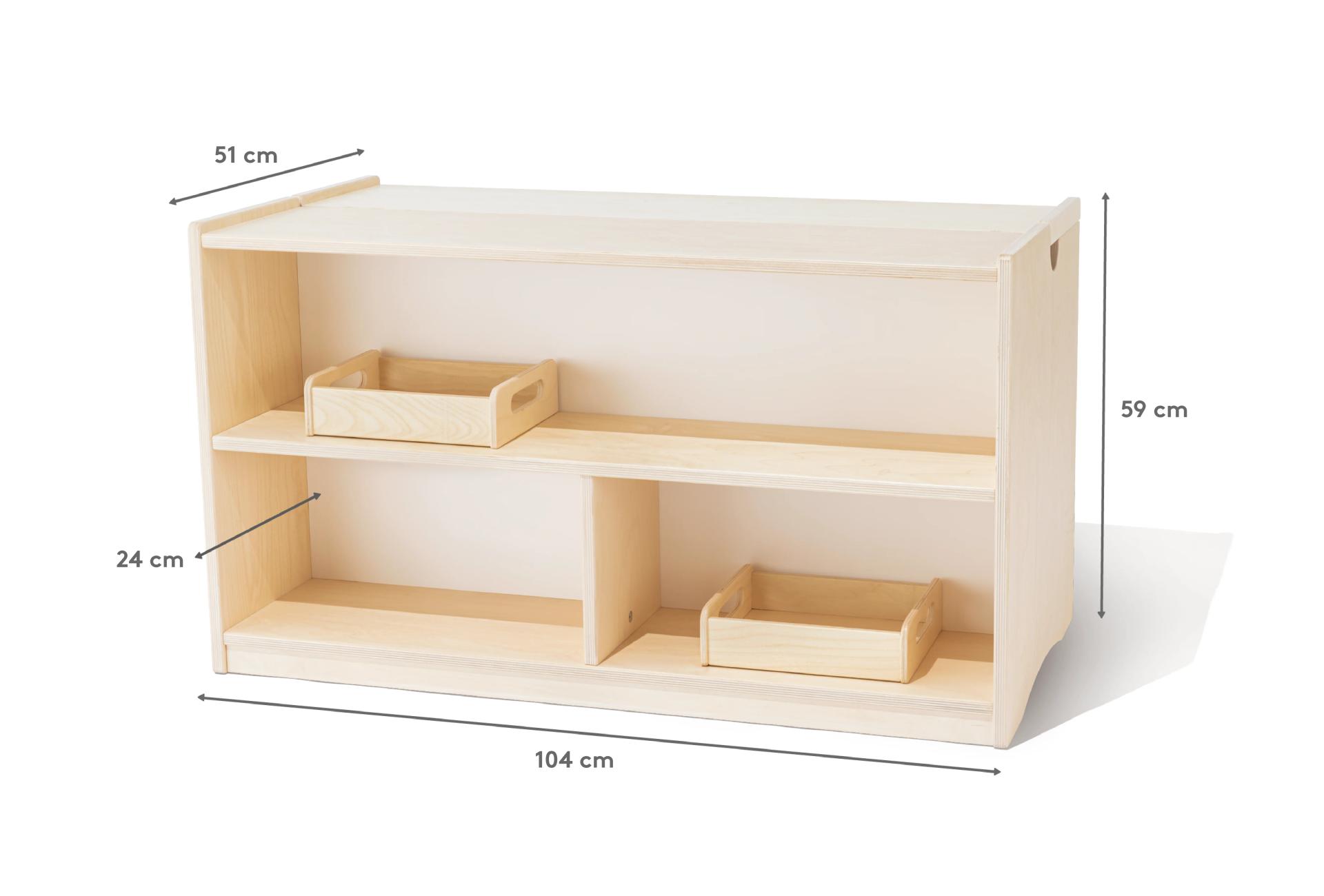 The Montessori Playshelf dimensions